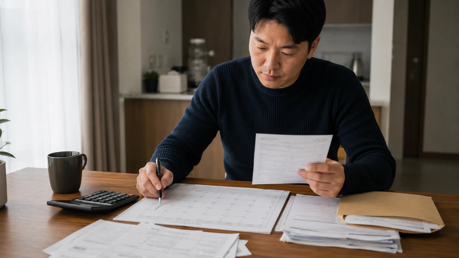근로장려금 신청 일정을 달력에 확인하는 근로자